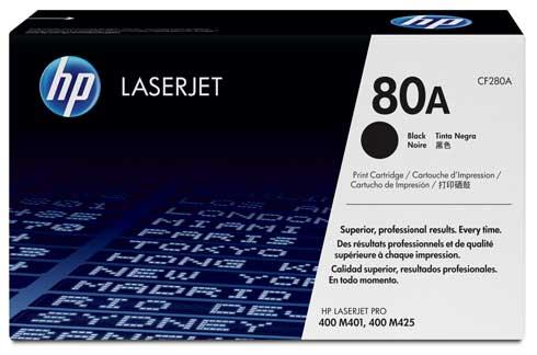 109407 HP CF280A Toner HP Laserjet Pro 400 80A sort CF280A (2700 sider)